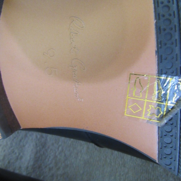 Robert Graham Sz 9.5D Black Logo Round Toe Slip On Loafers Shoes - Picture 8 of 10